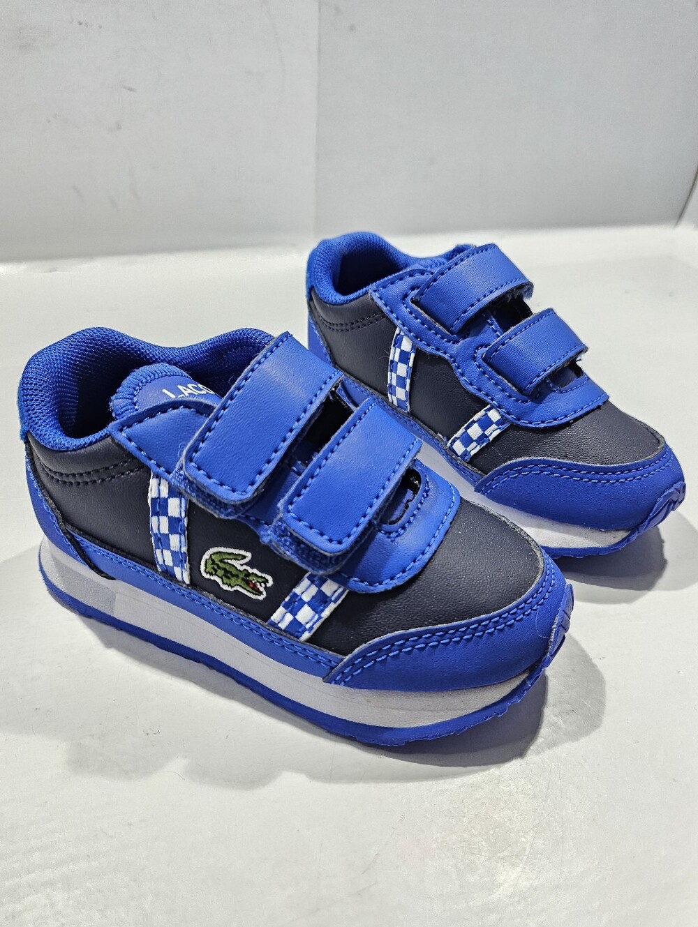 LACOSTE PARTNER SYNTHETIC TRAINERS BABY TODDLER SHOES SIZE 5 NAVY/BLUE